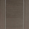 Bespoke Chocolate Grey Alcaraz Double Frameless Pocket Door Detail - Prefinished
