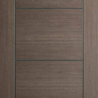 Bespoke Vancouver Chocolate Grey Single Frameless Pocket Door Detail - Prefinished