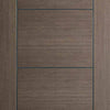 Bespoke Vancouver Chocolate Grey Single Frameless Pocket Door Detail - Prefinished