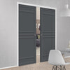 Handmade Eco-Urban® Colorado 6 Panel Double Evokit Pocket Door DD6436 - Colour & Size Options