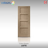 Prefinished Shaker Oak 4 Pane Door Pair - Obscure Glass - Choose Your Colour