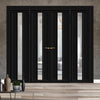 Urban Ultimate® Room Divider Cornwall 1 Pane 2 Panel Door Pair DD6404C with Matching Sides - Clear Glass - Colour & Height Options