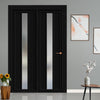 Urban Ultimate® Room Divider Cornwall 1 Pane 2 Panel Door DD6404F - Frosted Glass with Matching Side - Colour & Size Options