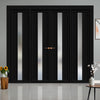 Urban Ultimate® Room Divider Cornwall 1 Pane 2 Panel Door Pair DD6404F - Frosted Glass with Matching Sides - Colour & Size Options