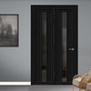 Urban Ultimate® Room Divider Cornwall 1 Pane 2 Panel Door DD6404T - Tinted Glass with Matching Side - Colour & Size Options