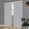 Handmade Eco-Urban® Cornwall 3 Panel Double Evokit Pocket Door DD6404 - Colour & Size Options