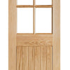 Cottage 4L Oak External Door and Frame Set with Fittings - Clear Double Glazing