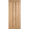 Saturn Tubular Stainless Steel Sliding Track & Coventry Contemporary Oak Panel Door - Unfinished