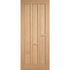 Sirius Tubular Stainless Steel Sliding Track & Coventry Contemporary Oak Panel Door - Unfinished