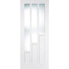 ThruEasi White Room Divider - Coventry Clear Glass Primed Door Pair with Full Glass Sides