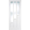 Saturn Tubular Stainless Steel Sliding Track & Coventry Door - Clear Glass - Primed