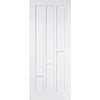 Sirius Tubular Stainless Steel Sliding Track & Coventry Panel Double Door - Primed