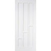 Saturn Tubular Stainless Steel Sliding Track & Coventry Panel Double Door - Primed