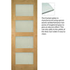 Saturn Tubular Stainless Steel Sliding Track & Coventry Shaker Oak Double Door - Frosted Glass - Unfinished