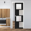 Handmade Eco-Urban Cusco 4 Pane 4 Panel Single Evokit Pocket Door DD6416SG Frosted Glass - Colour & Size Options