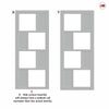 Urban Ultimate® Room Divider Cusco 4 Pane 4 Panel Door Pair DD6416T - Tinted Glass with Full Glass Sides - Colour & Size Options