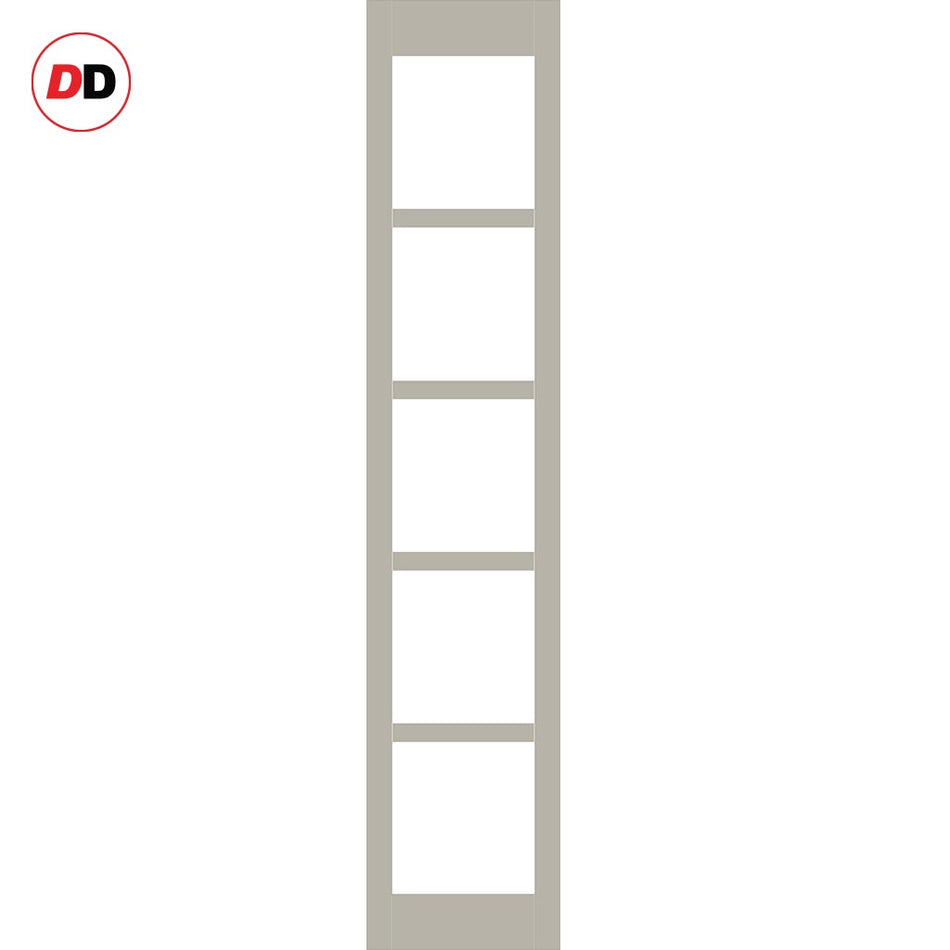 Seven Folding Door & Frame Kit - Eco-Urban® Bedford 5 Pane DD6205F 4+3 - Frosted Glass - Colour & Size Options
