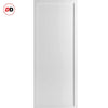 Baltimore 1 Panel Solid Wood Internal Door Pair UK Made DD6301 - Eco-Urban® Cloud White Premium Primed