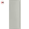 Baltimore 1 Panel Solid Wood Internal Door Pair UK Made DD6301 - Eco-Urban® Mist Grey Premium Primed
