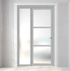 Bespoke Room Divider - Eco-Urban® Manchester Door DD6306F - Frosted Glass with Full Glass Side - Premium Primed - Colour & Size Options