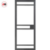 Handmade Eco-Urban® Sheffield 5 Pane Double Evokit Pocket Door DD6312G - Clear Glass - Colour & Size Options