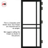 Urban Ultimate® Room Divider Glasgow 6 Pane Door Pair DD6314C with Matching Sides - Clear Glass - Colour & Height Options