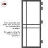 Urban Ultimate® Room Divider Glasgow 6 Pane Door Pair DD6314F - Frosted Glass with Full Glass Side - Colour & Size Options