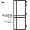 Urban Ultimate® Room Divider Glasgow 6 Pane Door DD6314F - Frosted Glass with Matching Side - Colour & Size Options