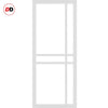 Handmade Eco-Urban® Glasgow 6 Pane Double Evokit Pocket Door DD6314G - Clear Glass - Colour & Size Options