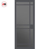 Leith 9 Pane Solid Wood Internal Door UK Made DD6316 - Tinted Glass - Eco-Urban® Stormy Grey Premium Primed