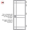 Urban Ultimate® Room Divider Leith 9 Pane Door Pair DD6316C with Matching Side - Clear Glass - Colour & Height Options
