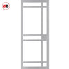 Urban Ultimate® Room Divider Leith 9 Pane Door DD6316F - Frosted Glass with Full Glass Side - Colour & Size Options