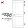 Urban Ultimate® Room Divider Leith 9 Pane Door Pair DD6316C with Matching Sides - Clear Glass - Colour & Height Options