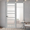 Room Divider - Handmade Eco-Urban® Metropolitan Door DD6405C - Clear Glass - Premium Primed - Colour & Size Options