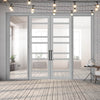 Room Divider - Handmade Eco-Urban® Metropolitan with Two Sides DD6405C - Clear Glass - Premium Primed - Colour & Size Options