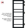 Eco-Urban Metropolitan 7 Pane Solid Wood Internal Door Pair UK Made DD6405G Clear Glass - Eco-Urban® Shadow Black Premium Primed