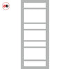 Room Divider - Handmade Eco-Urban® Metropolitan with Two Sides DD6405C - Clear Glass - Premium Primed - Colour & Size Options