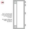 Eco-Urban Suburban 4 Pane Solid Wood Internal Door Pair UK Made DD6411G Clear Glass(2 FROSTED CORNER PANES) - Eco-Urban® Mist Grey Premium Primed