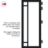 Eco-Urban Suburban 4 Pane Solid Wood Internal Door Pair UK Made DD6411SG Frosted Glass - Eco-Urban® Shadow Black Premium Primed