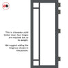 Urban Ultimate® Room Divider Suburban 4 Pane Door DD6411F - Frosted Glass with Full Glass Side - Colour & Size Options