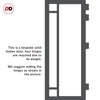 Eco-Urban Suburban 4 Pane Solid Wood Internal Door Pair UK Made DD6411SG Frosted Glass - Eco-Urban® Stormy Grey Premium Primed