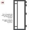 Handmade Eco-Urban Suburban 4 Pane Door Pair DD6411SG Frosted Glass - Dark Grey Premium Primed