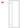 Bespoke Handmade Eco-Urban® Suburban 4 Pane Double Absolute Evokit Pocket Door DD6411SG Frosted Glass - Colour Options