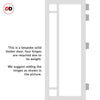 Handmade Eco-Urban Suburban 4 Pane Door Pair DD6411SG Frosted Glass - White Premium Primed