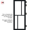 Bespoke Room Divider - Eco-Urban® Hampton Door DD6413F - Frosted Glass with Full Glass Side - Premium Primed - Colour & Size Options