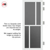Urban Ultimate® Room Divider Hampton 4 Pane Door Pair DD6413T - Tinted Glass with Matching Side - Colour & Size Options