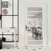 Handmade Eco-Urban Malvan 4 Pane Door DD6414G Clear Glass - White Premium Primed
