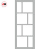 Bespoke Handmade Eco-Urban® Kochi 8 Pane Double Absolute Evokit Pocket Door DD6415SG Frosted Glass - Colour Options