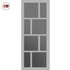 Urban Ultimate® Room Divider Kochi 8 Pane Door DD6415T - Tinted Glass with Full Glass Side - Colour & Size Options