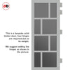 Urban Ultimate® Room Divider Kochi 8 Pane Door Pair DD6415T - Tinted Glass with Matching Sides - Colour & Size Options